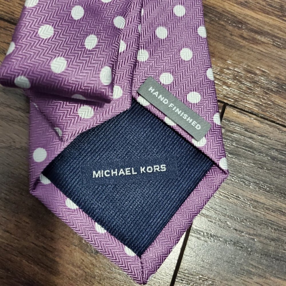 Michael Kors Polka Dot Silk Tie - Picture 4 of 5
